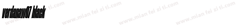 verdanaw07 black字体转换